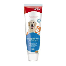 Toothpaste tube with chicken flavor, Bioline, 100g.