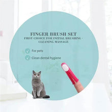Pink finger toothbrush with textured cleaning head for pet teeth