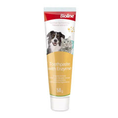 Bioline dog toothpaste 50g with enzyme formula for effective dental care in pets