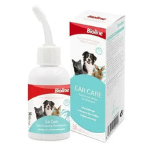 Bioline Ear Care bottle with pump dropper and boxed Ear Care for dogs and cats