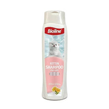 Bioline kitten shampoo bottle with pink label, 200 ml