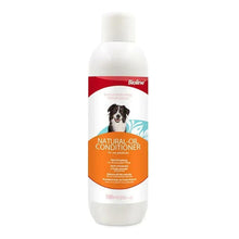 Bioline Natural-Oil Conditioner bottle, 1L, white plastic with red and orange label