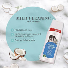 Bioline Neutral Pet Shampoo for Sensitive Skin, designed for dogs and cats, gentle and fragrance-free