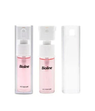 Pet perfume spray bottles, pink and clear vials with flip-top caps