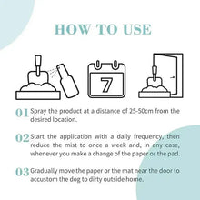 Bioline puppy training spray how-to-use steps: distance and frequency
