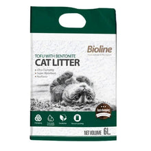 Bioline cat litter bag, tofu with bentonite, 6L