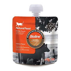 Bioline tuna cat food pouch with a delicious salmon flavor, easy for cats to digest and absorb