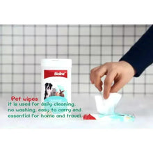 Universal cosmetic wipes packet with a hand pulling out a wipe