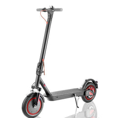 Winner Sky black electric scooter with bluetooth featuring red accents and foldable design