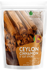 BLISS OF EARTH resealable pouch of Ceylon cinnamon sticks Sri Lanka 5 inch cut sticks closeup