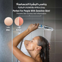 Blu Ionic Shower Head with Filter for Pure Skin - Mumzar
