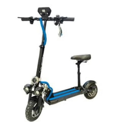 Huitich riding blue scooter with Bluetooth and cushioned seat for comfortable urban transport
