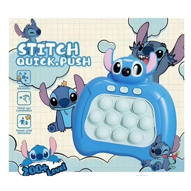 Huitich Stitch themed blue stress relief game controller Pop It with bubble popping feature