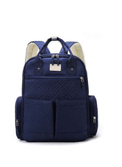Huitich blue travel bag for moms with multiple pockets and ergonomic design for convenience