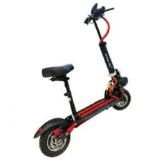 Huitich Bluetooth electric scooter for adults with seat and sturdy tires in black and red