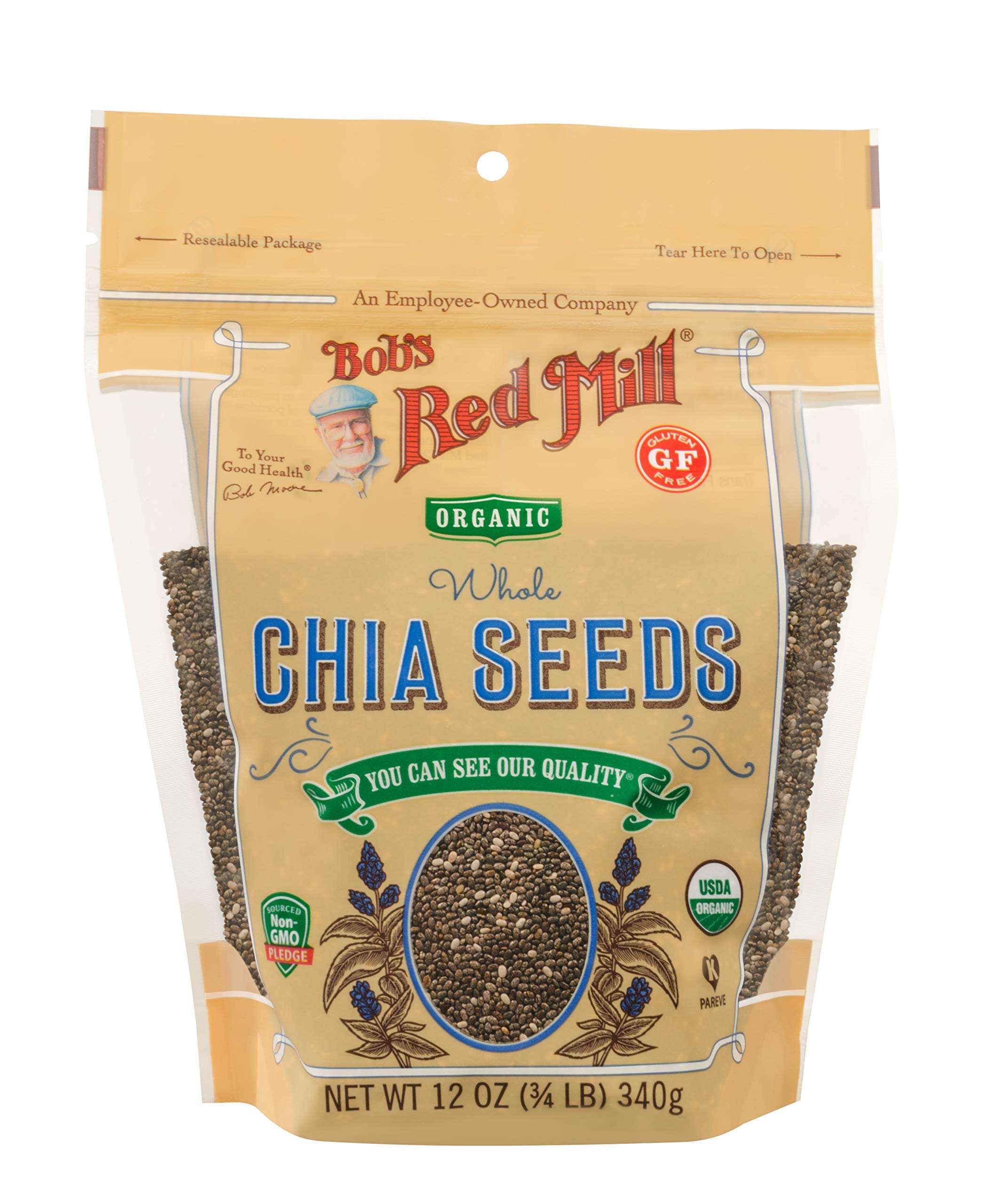 Bobs Red Mill 12 oz bag of organic whole chia seeds for baking and smoothies organic chia seeds UAE