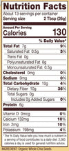 Nutrition Facts panel for chia seeds, 2 Tbsp (26 g), calories 130