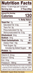 Bobs Red Mill organic chia seeds UAE Nutrition Facts label showing serving size 2 Tbsp 26g 130 calories 10g carbs 6g protein