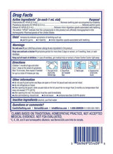 Homeopathic medicine box back panel with Drug Facts and barcode