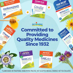 Boiron assortment of homeopathic remedies including SleepCalm highlighting kids sleep aid liquid and cold relief