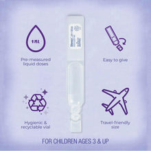 Pre-measured 1 mL liquid dose applicator with easy-to-give dropper