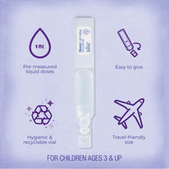 Boiron kids sleep aid liquid premeasured 1 mL hygienic recyclable travel vial for children ages 3 and up