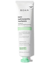 Boka Ela Mint nano-hydroxyapatite toothpaste tube with green cap