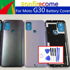 Mumzar Moto G30 battery cover replacement rear housing in gradient colors with tool kit included
