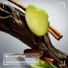 Boss Bottled Eau De Toilette for men with apple cinnamon and wood fragrance notes