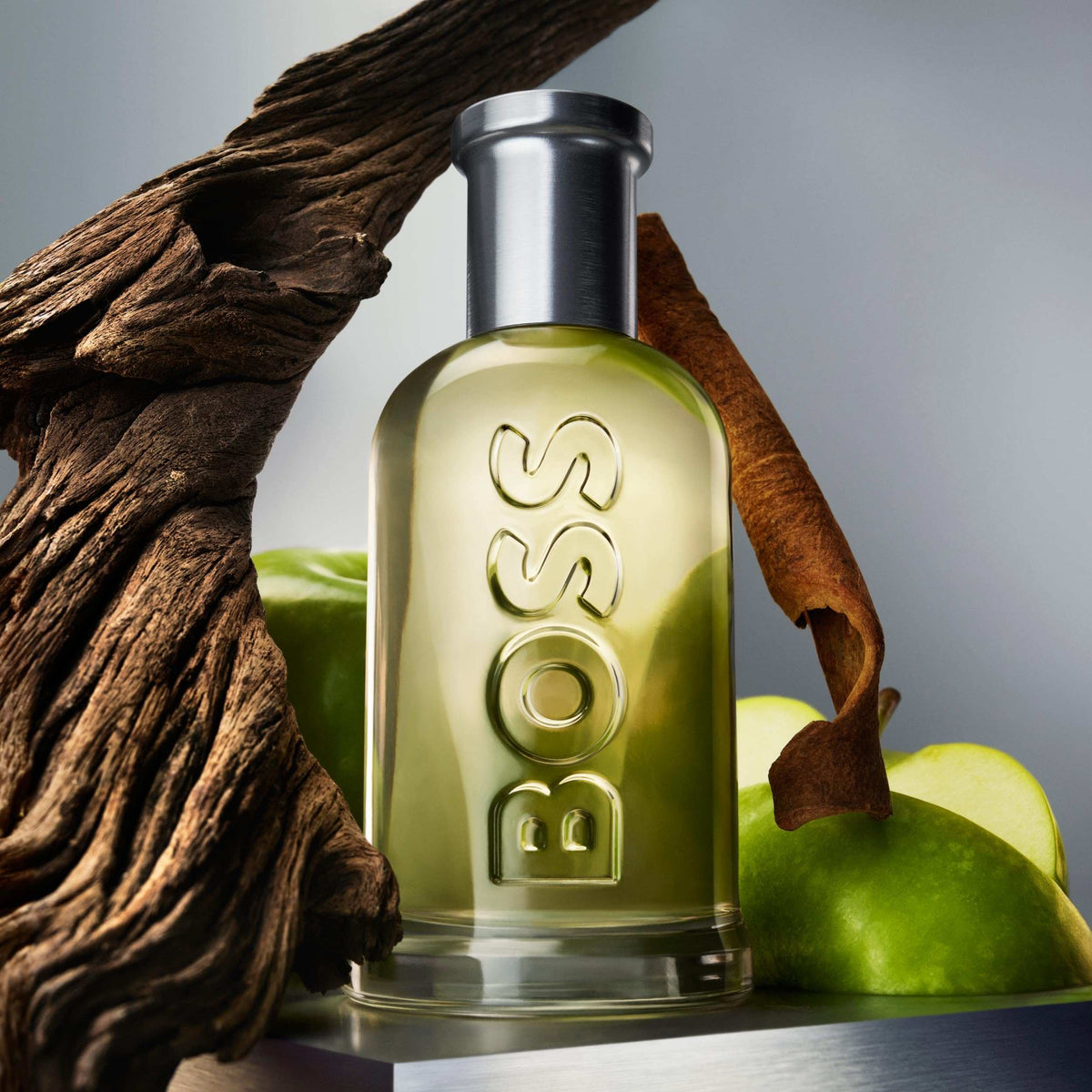 Boss Bottled Eau De Toilette for men with wooden and green apple scent notes by Mumzar