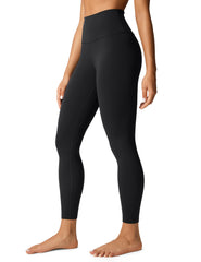 Black high waisted workout leggings with a smooth fit and wide waistband from Visit the CRZ YOGA Store