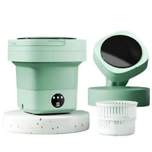 Huitich mini automatic portable washer with mint housing and removable spin basket