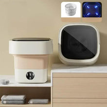 Huitich mini automatic portable washer with open lid and dark loading window