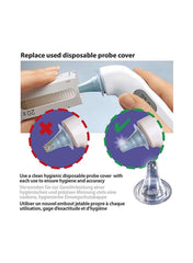 BRAUN digital ear thermometer UAE with disposable probe cover for hygiene and accurate readings
