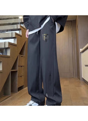 Huitich breathable outdoor pants for men in black with relaxed fit and side logo detail