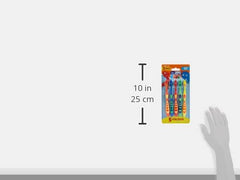 Dr Fresh kids toothbrush set pack of five colorful child toothbrushes in blister packaging with 10 in 25 cm size guide