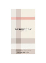 Women Burberry London EDP 100 ml bottle, front plaid label.