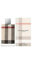 Women Burberry London EDP 100 ml bottle with box, tan black cream check design.