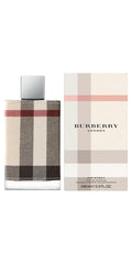 Burberry London perfume for women in a stylish bottle with a checkered design and matching box
