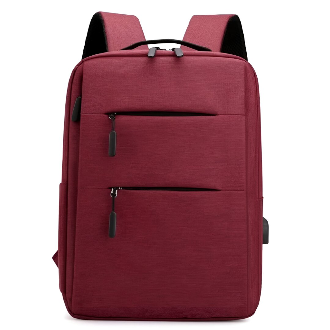 Huitich large waterproof travel backpack in maroon with multiple zippered compartments and padded straps