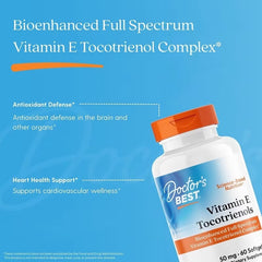 Doctor's Best, Vitamin E Tocotrienols, 60 Softgels