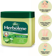 Dabur Herbolene Aloe Vera Petroleum Jelly (425 + 115 ml Free) | Enriched with Aloe Vera and Vitamin E | For Dry and Rough Skin or Chapped Lips | Value Pack