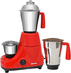 Geepas 750 W 3-In-1 Mixer Grinder – Multifunctional Grinder With Stainless Steel Jars And Blades – 3 Speed, Safety Twist Lock – Perfect For Dry And Wet Fine Grinding Mixing Juicing