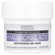 Advanced Clinicals Hyaluronic Acid moisturizing gel mask in white jar, 5 fl oz (148 ml)