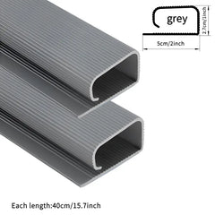 2 Pcs Self-Under Desk Cable Tray PVC Invisible Slot Organizer