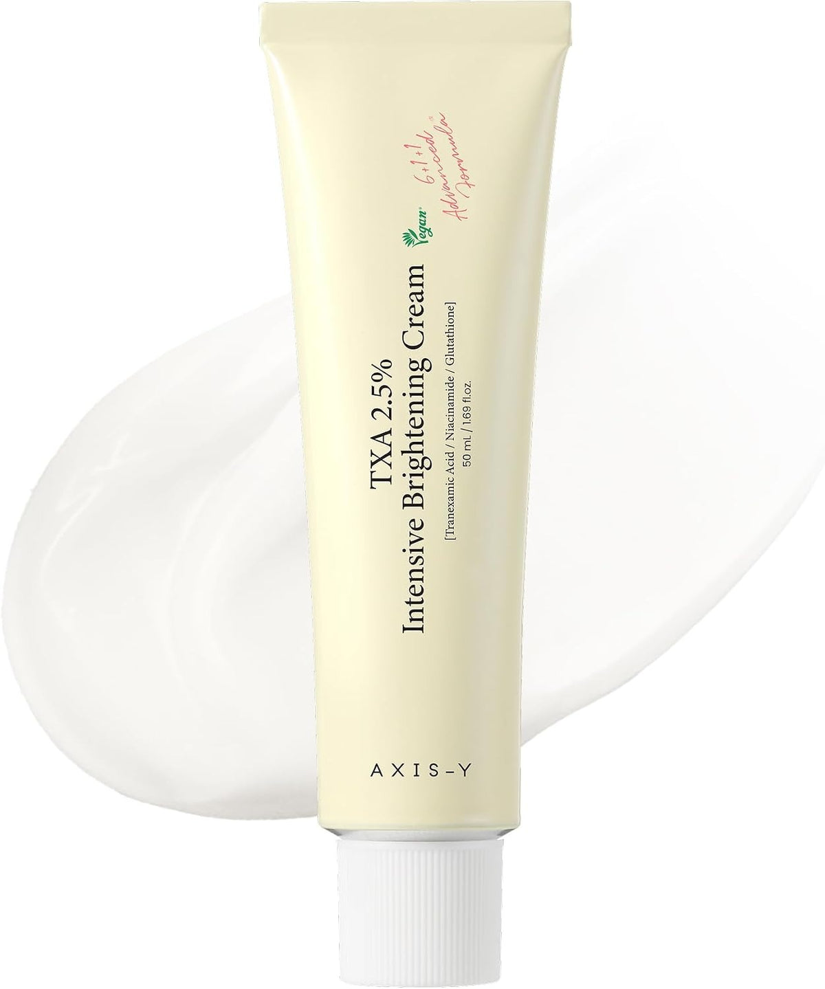 AXIS-Y TXA 2.5% Intensive Brightening Cream - Tranexamic Acid, Niacinamide & Glutathione for Hyperpigmentation & Dark Spot Corrector - Vegan Korean Skin Care Moisturizer Face Cream - 1.69 fl. oz.