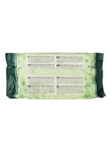 Pet wipes pack back with ingredient and usage information panels