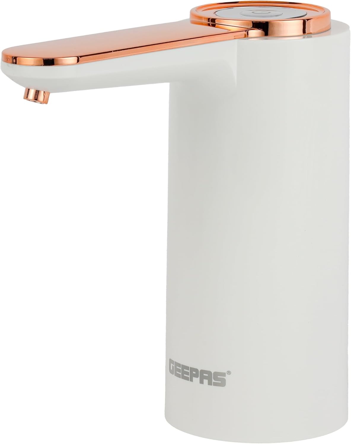 Geepas Rechargeable Water Dispenser Pump -GWP17040| Simple 2 Step Installation, Pump for Bottled Mineral and Purified Drinking Water| Can be Used at Home and Office| White, 2 Years Warranty
