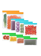 9-Pack BPA-Free Reusable Storage Bags for Food Assorted