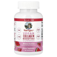 MaryRuth's sugar-free vegan collagen boosting gummies bottle, watermelon, 90 count